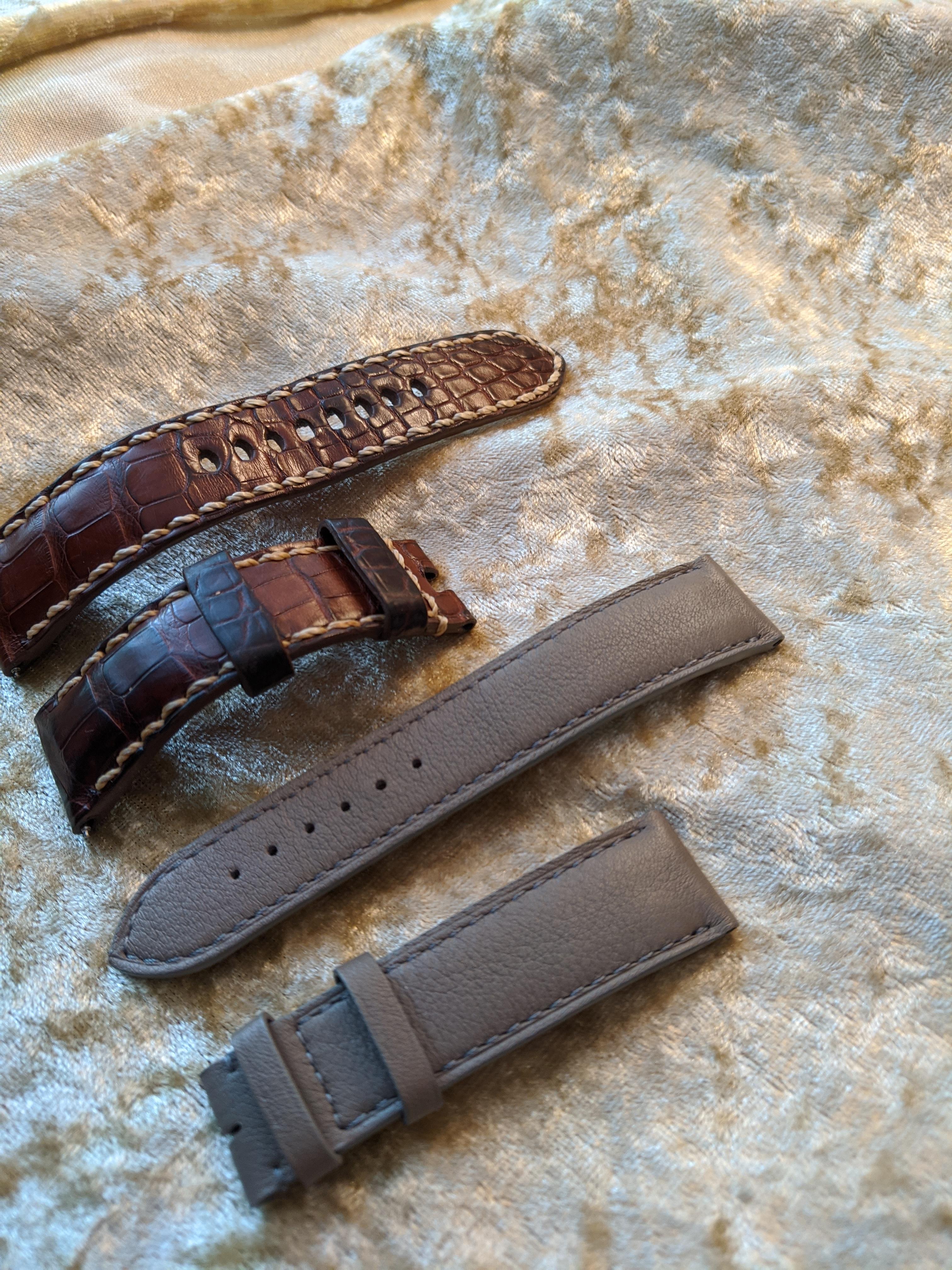 WTS] Camille Fournet Medium Gray Smooth Calf Strap - 20mm - Mint