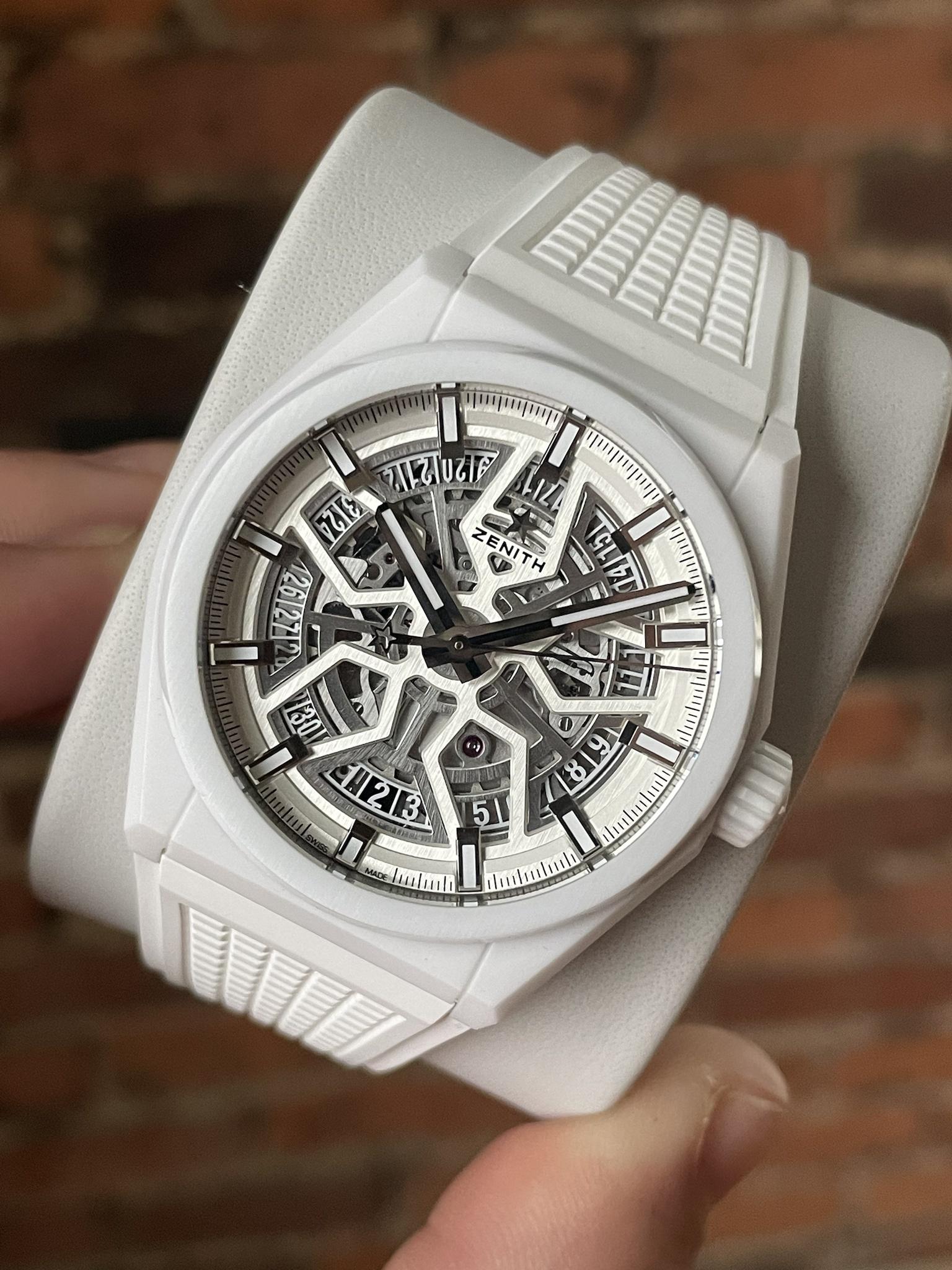 ZENITH Defy Classic Skeleton White Ceramic Mens Automatic 49.9002.670/01R792