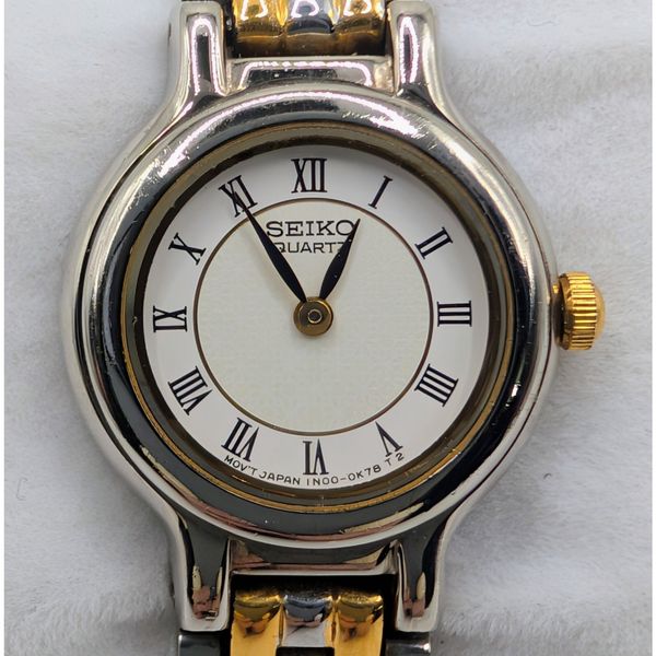 Vintage Seiko IN00-0C59 Womenâ s Quartz Roman Dial Two Tone Bracelet