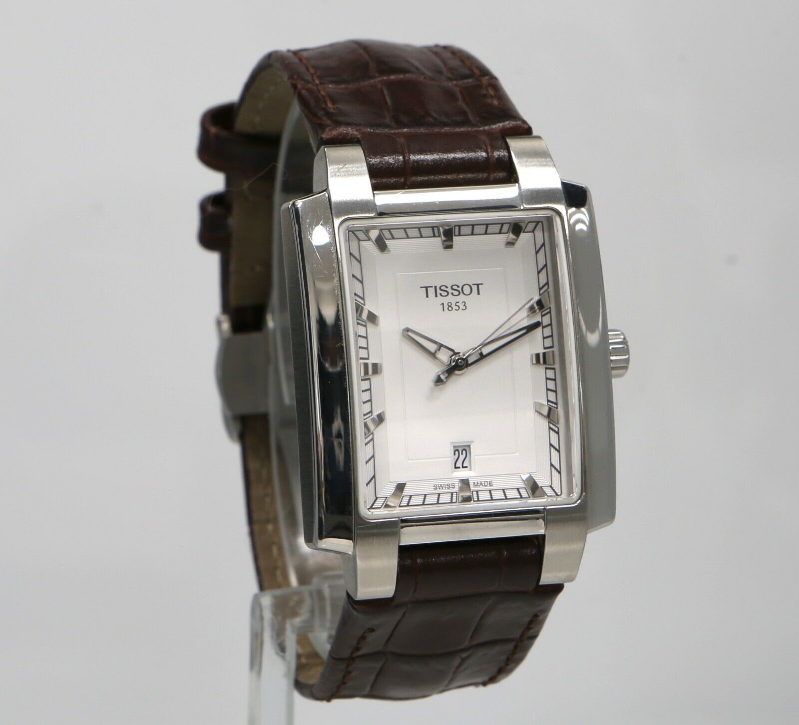 TISSOT T Trend TXL T061510A Silver Dial Brown Strap Swiss Quart