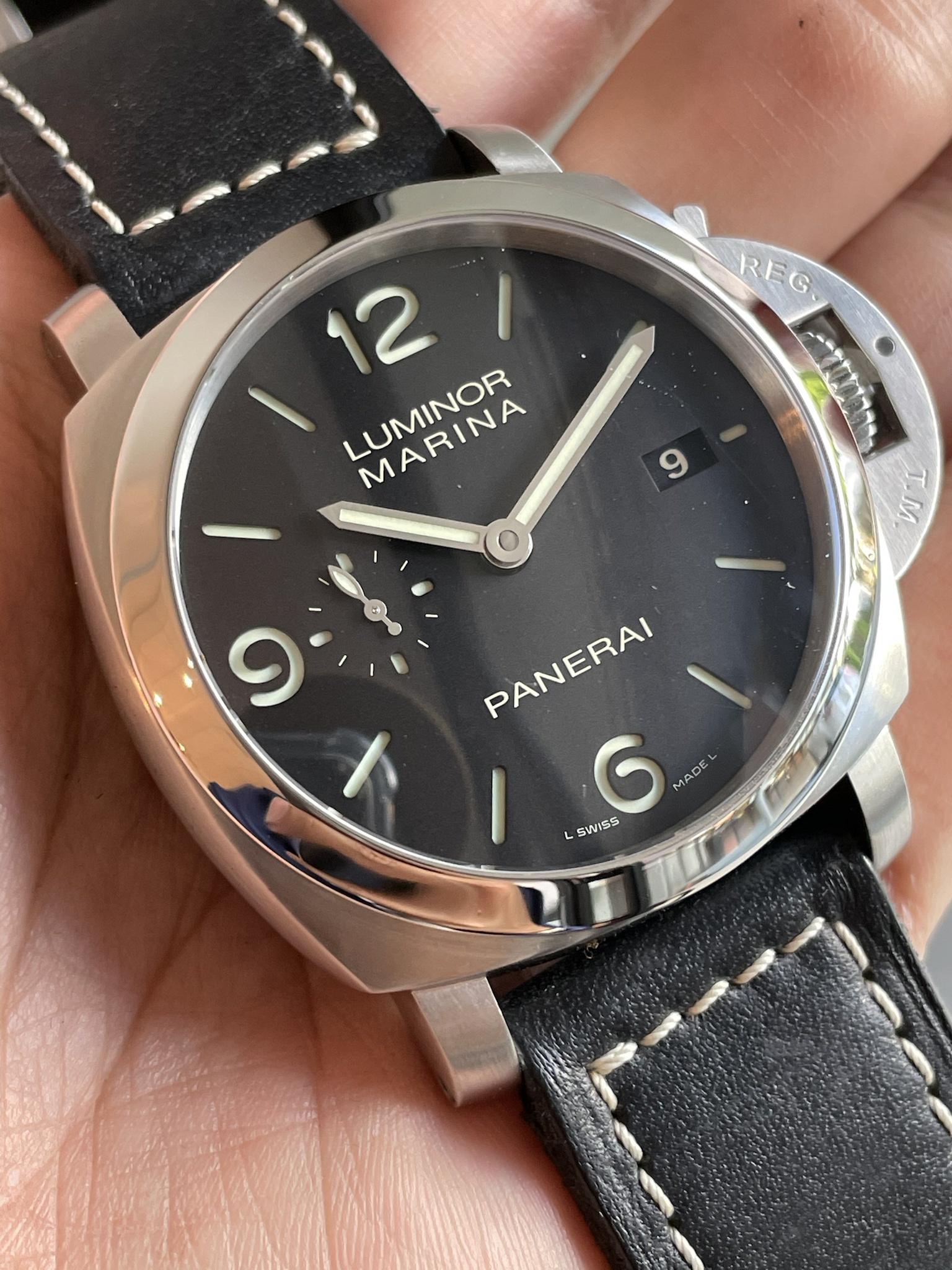 SOLD PANERAI LUMINOR MARINA 1950 STAINLESS STEEL AUTOMATIC 40 OFF