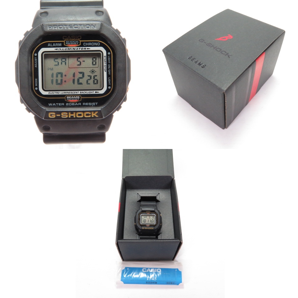 CASIO Casio G-SHOCK G-SHOCK × BEAMS bespoke 1st BEAMS DW-5600BE-1JR black  black [used] [141 clock] [Yokaichi joint sale product] [141-210509-13OH]  WatchCharts