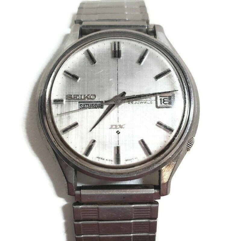 Vintage 1970s Seiko DX 6106 8240 Automatic 25 Jewel Day Date