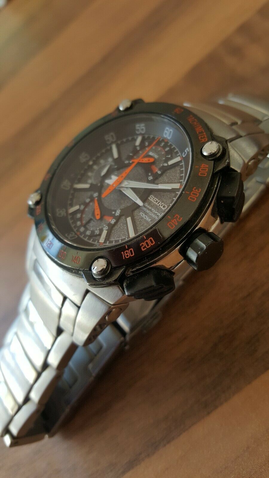 時計 SEIKO SPORTURA spc039p2(7T85-0AA0) SEIKO Men's SPC039P2 Sportura Flyback Chronograph Grey Dial Black