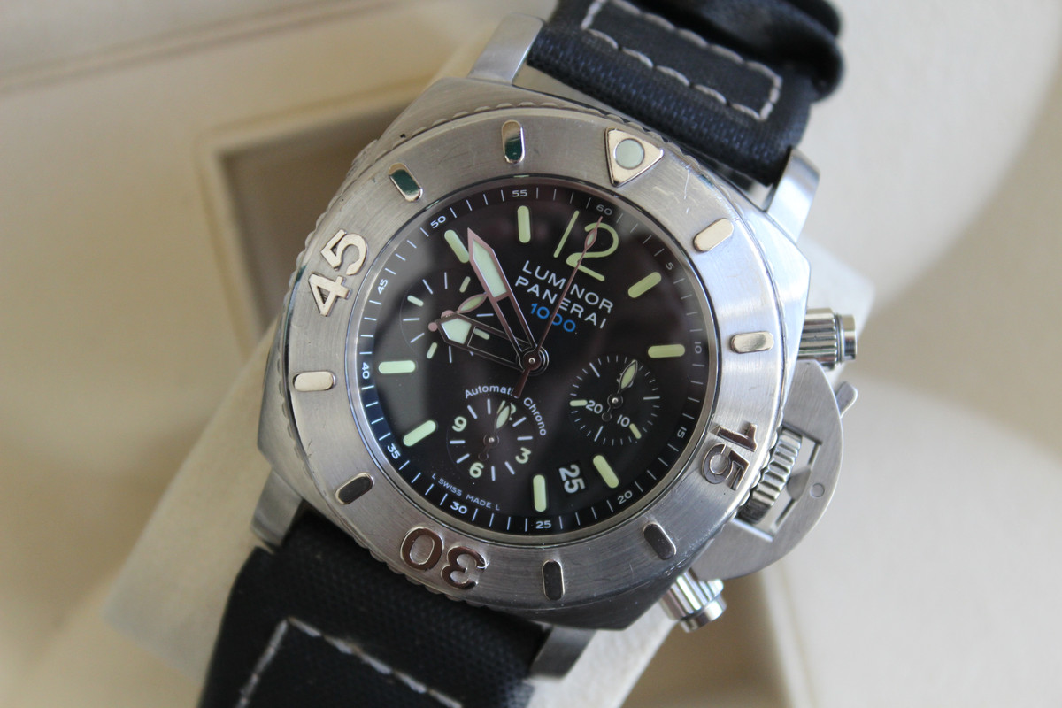 FS Panerai PAM 187 Luminor Submersible Chrono 1000m 1950 47mm