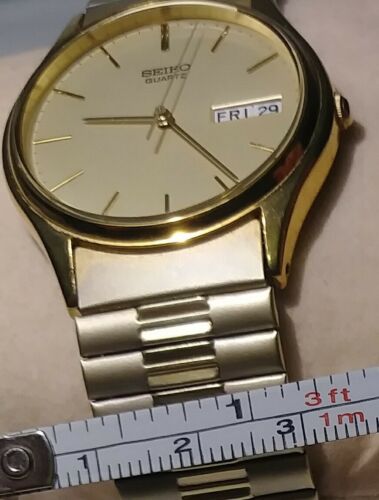 Men's Vintage Seiko Quartz Watch Gold-Tone Stainless Steel S114V USA |  WatchCharts