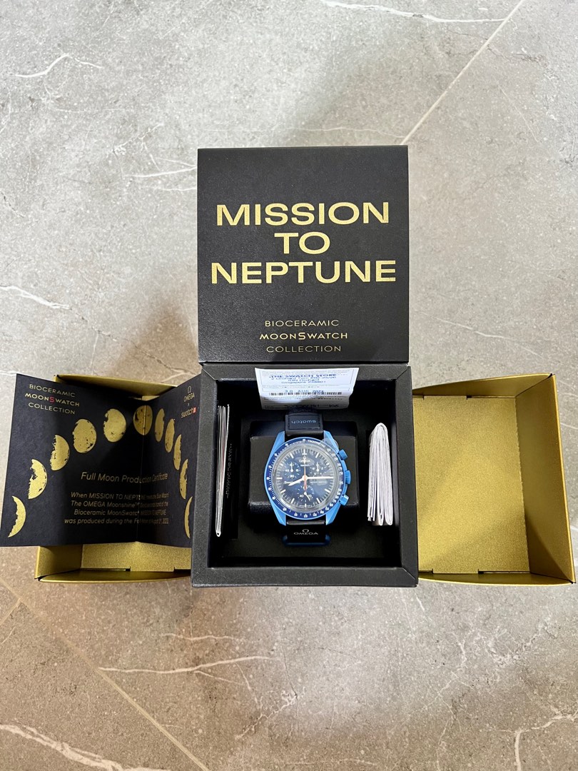 Brand new local set Omega x Swatch Mission to Neptune Moonshine