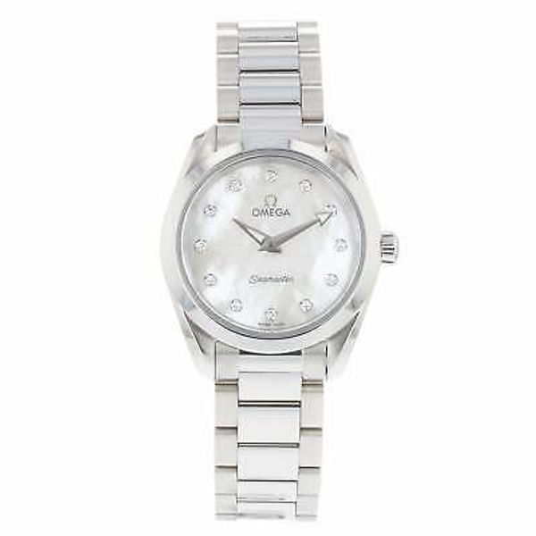 Womens Pre Owned Watch 28mm Omega Seamaster Ref 22010286055001 Box ...