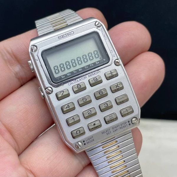 vintage Seiko c515-5000 calculator watch Rare F/S Japan USED VG ...