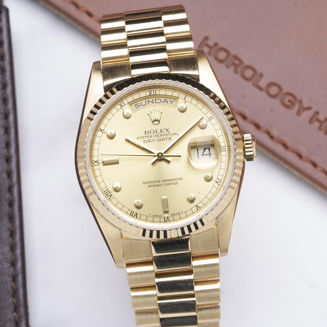 WTS 1991 Rolex Day Date Ref. 18238 with Rare Pinball Dial