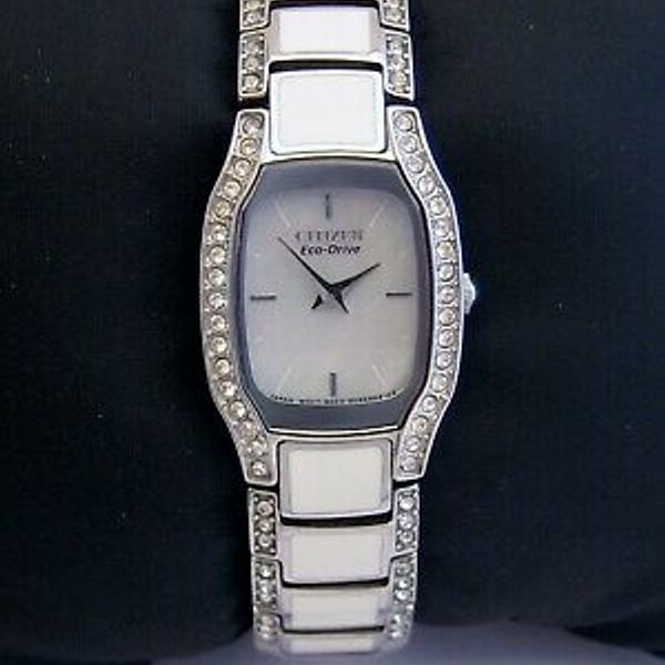 CITIZEN ECO DRIVE WATCH WOMENS B023 S064066 STAINLESS STEEL WHITE ...