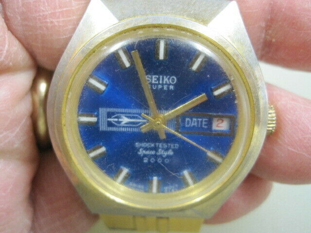 Vintage Seiko Supra Space Style 2000 Wind up Watch For Parts Or