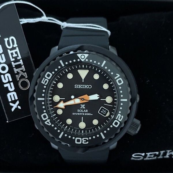 [$549 Usd] Brand New - Seiko Prospex Black Series Le Solar Divers Watch 