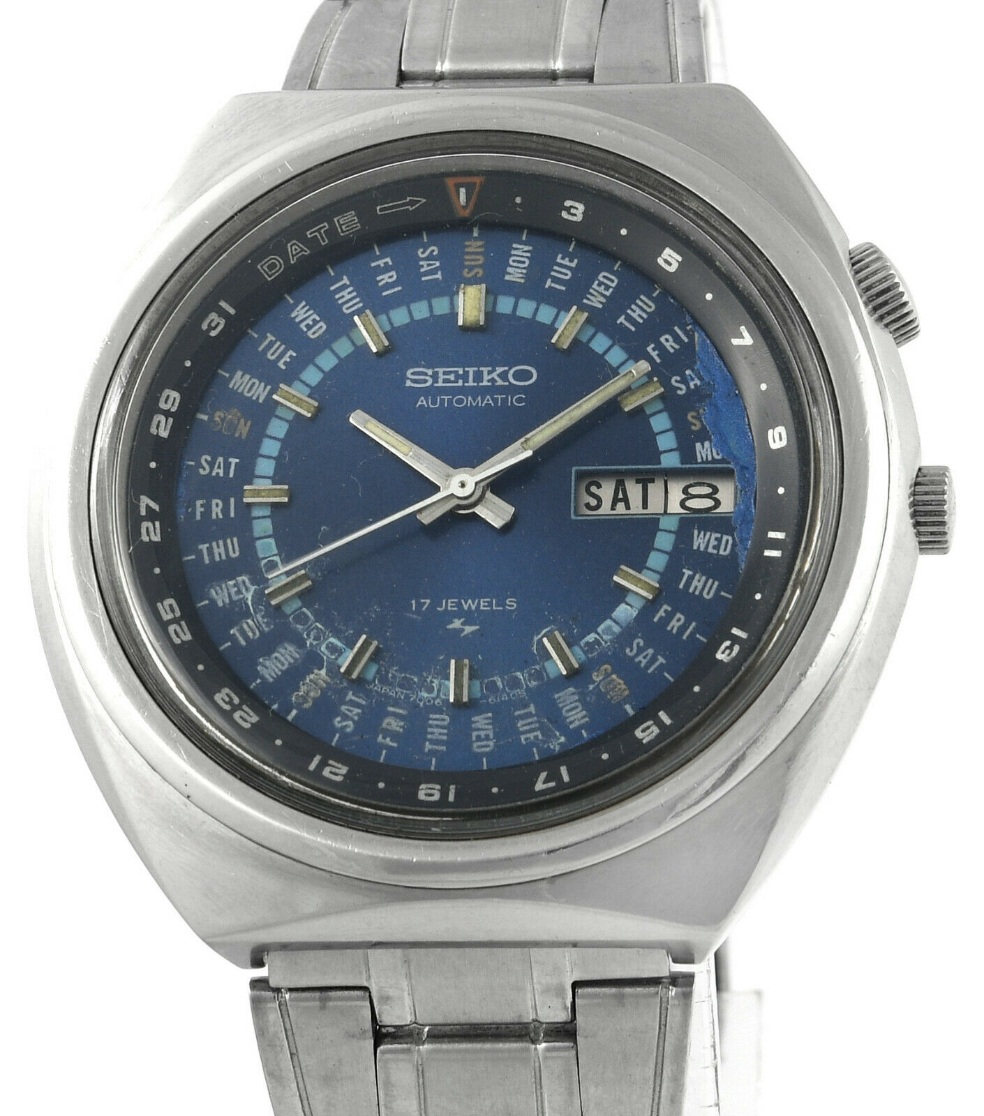 Rare 1973 SEIKO World Time 7006 6039 Auto Date S/Steel Vintage Mens Wrist  Watch | WatchCharts