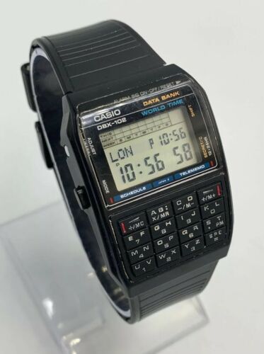 VINTAGE CASIO DBX-102 DATA BANK TELEMEMO CALCULATOR WATCH RARE