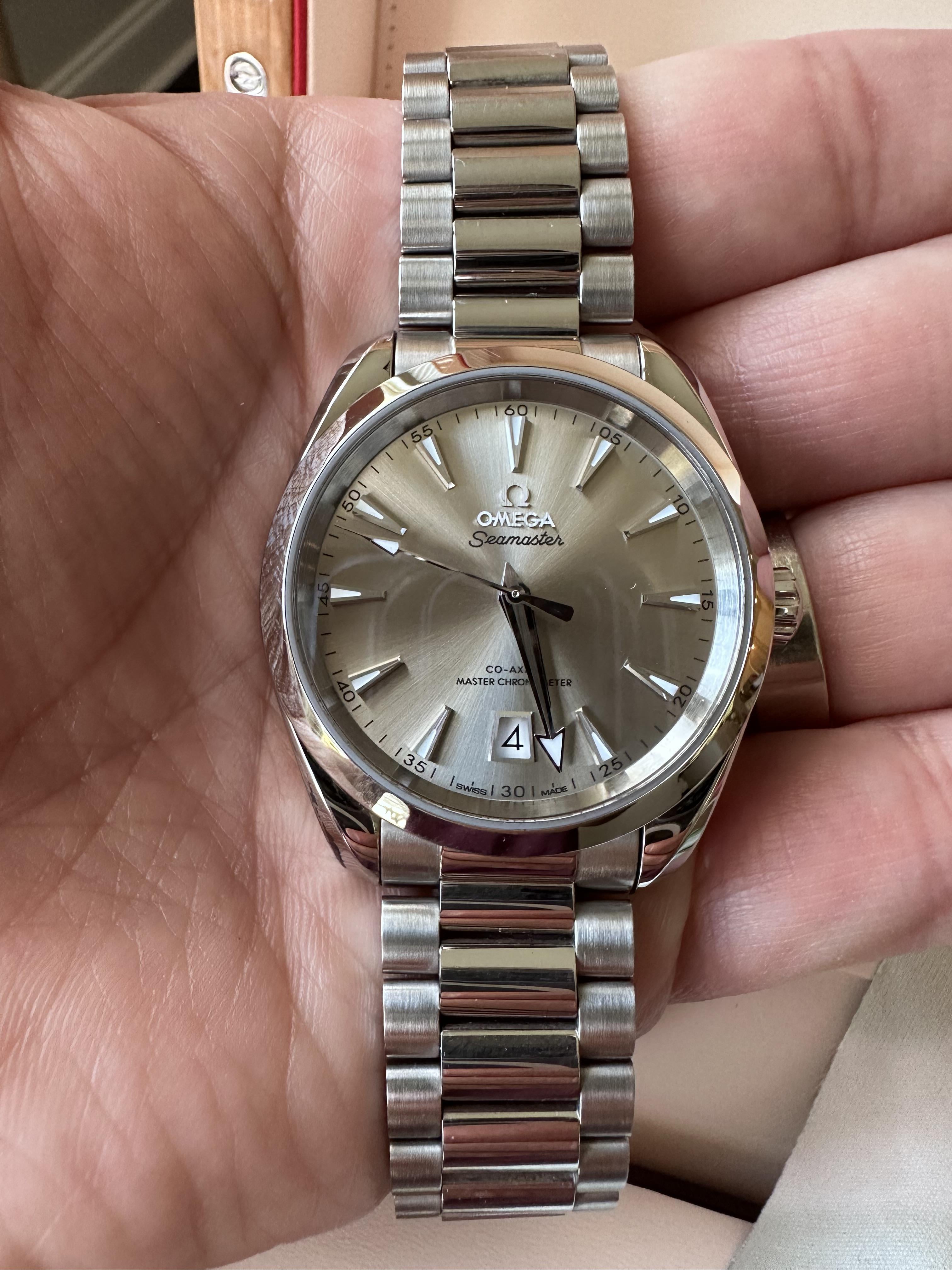 WTS Omega Aqua Terra Shades Sandstone Dial 38 mm WatchCharts