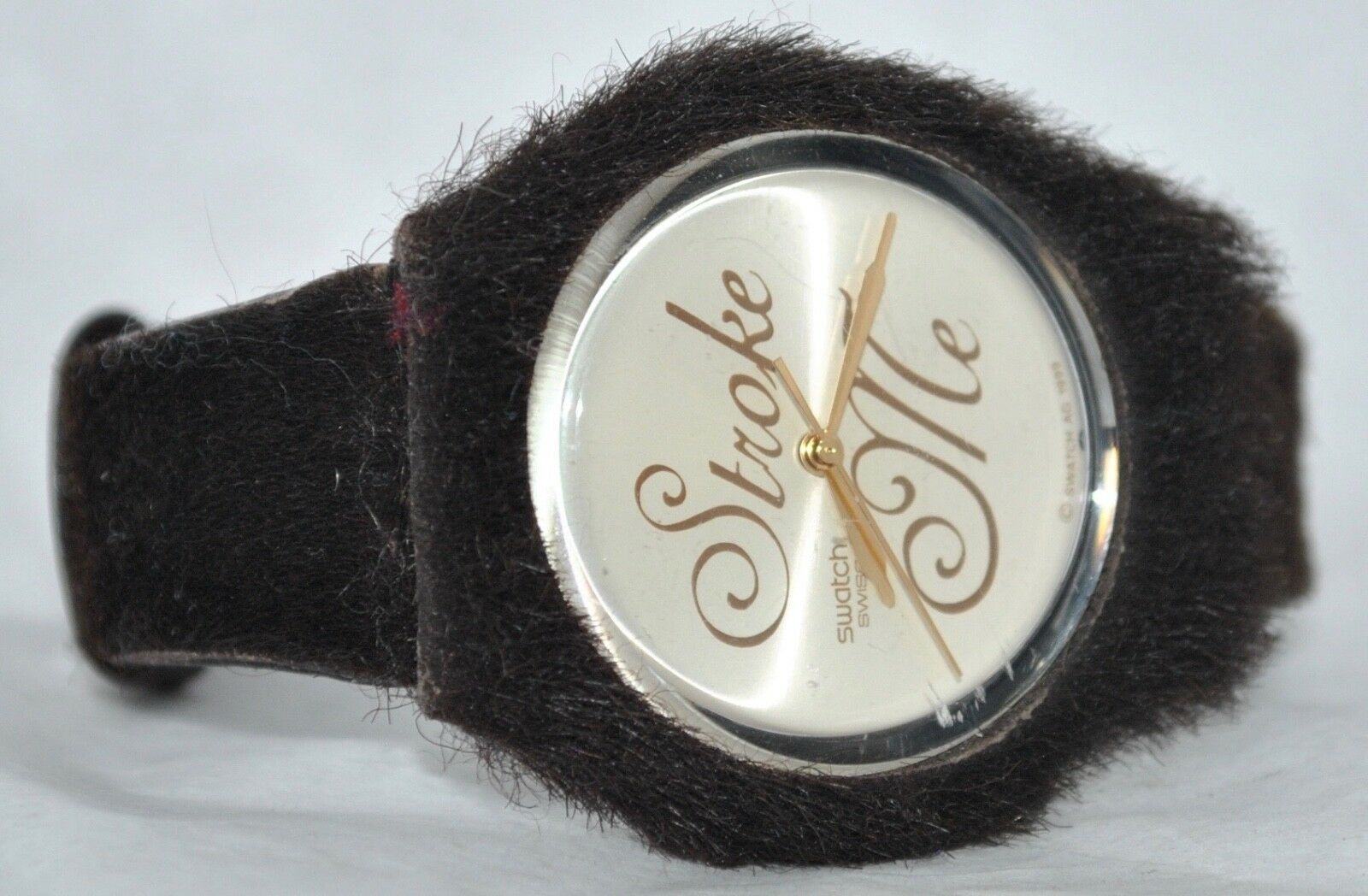 Brand new Swiss Swatch “Hairy Harry” Stroke Me Watch.Watch Dial fur band.Vintage Vintage 2000 Swatch HAIRY HARRY GX129 - New in Box - 34mm  main image 4