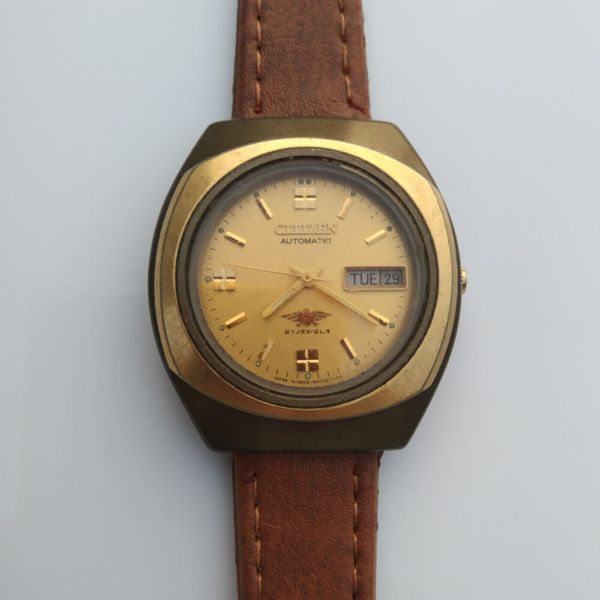 Vintage Citizen Automatic Day/Date Golden Dial 21 Jewels Men's ...