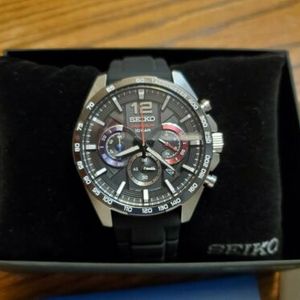 SEIKO SSB347 QUARTZ Men's Chronograph silicone strap | WatchCharts