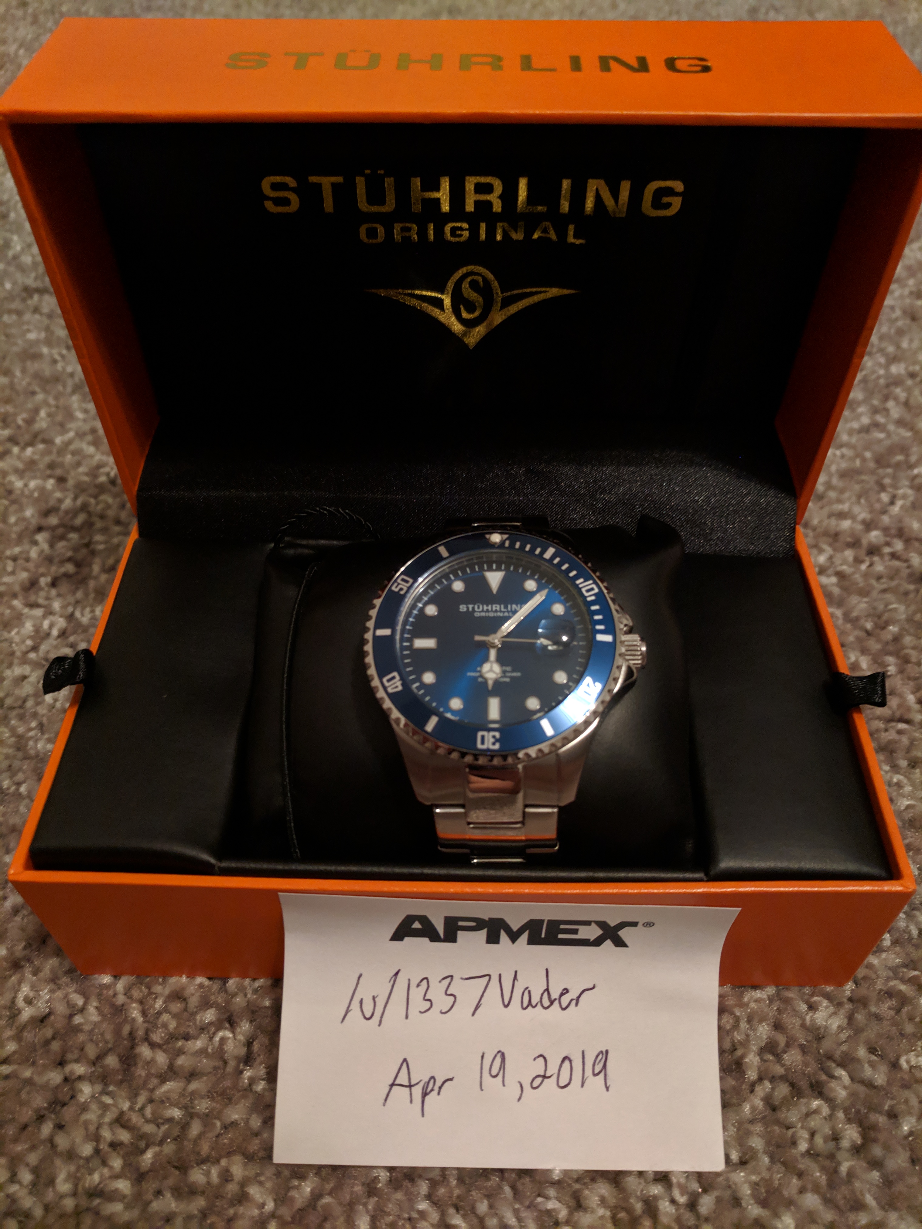 stuhrling regatta 792 automatic 42mm diver