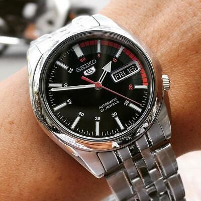 Seiko 5 automatic 21 jewels black online