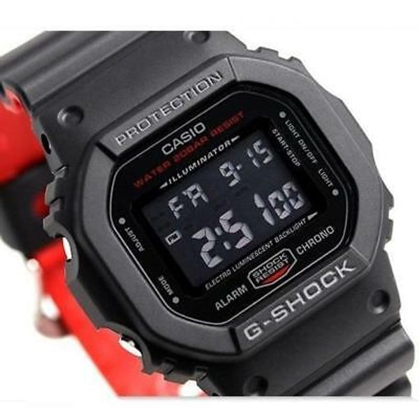 Casio G Shock Dw5600hr 1 Dw 5600hr 1 Black And Red Series Digital Unisex Watchcharts 8287