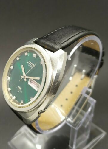 Authentic Rare, 1970's Seiko DX 6106-8209 Automatic Green Dial Day Date Men's Watch! Works