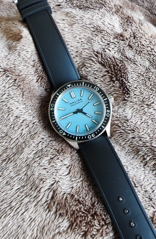 FS Halios Seaforth IV Pastel Blue Dial Titanium Case Lumed