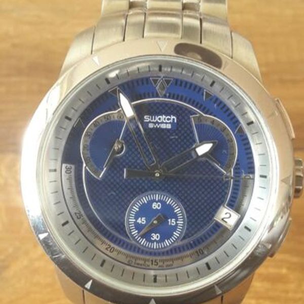 SWATCH IRONY CHRONOGRAPH, RETROGRADE, YRS400G DARK STEEL, sehr gut mit Box  | WatchCharts Marketplace