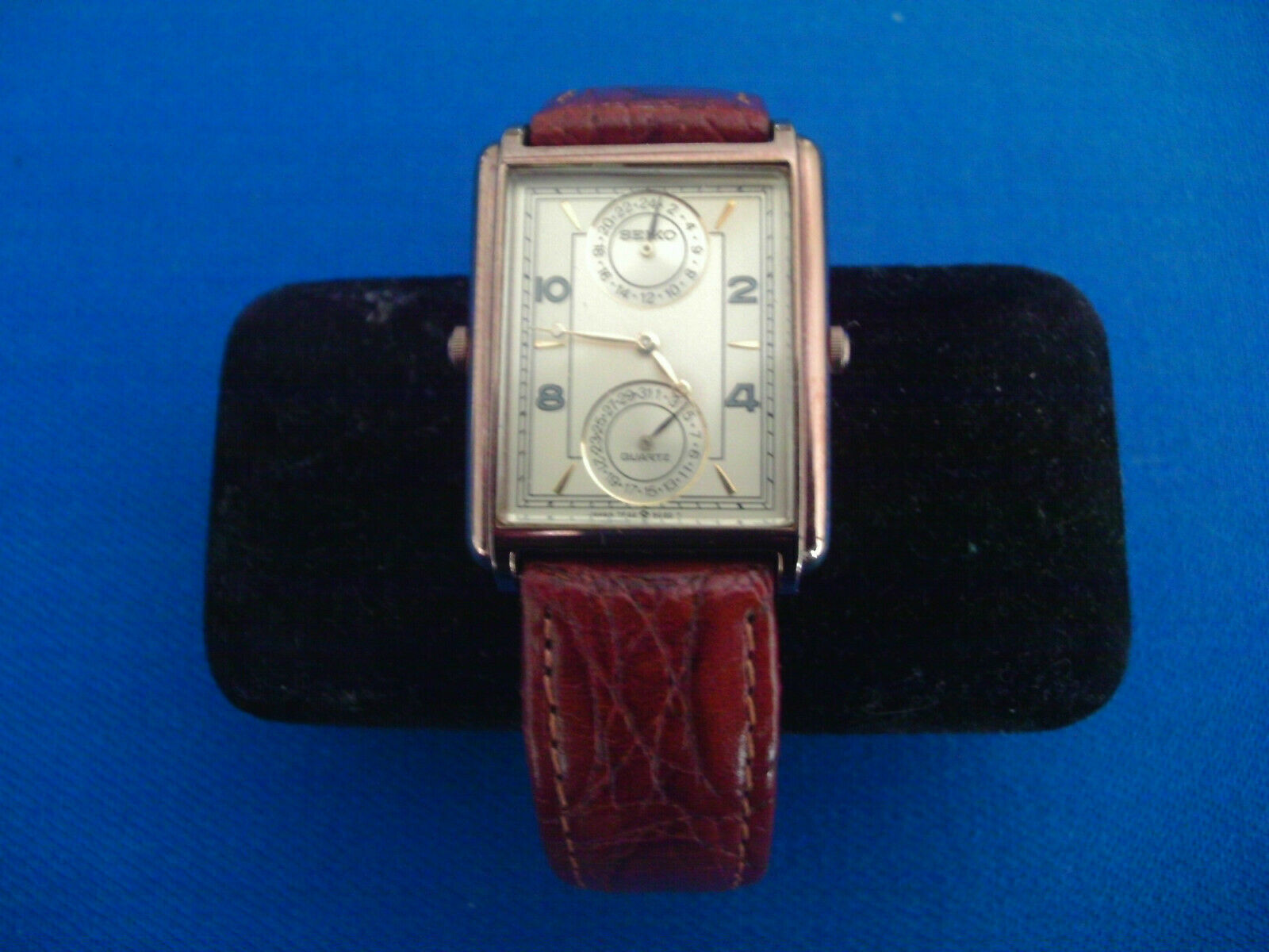 SEIKO MEN S WATCH 7F22 5019 CIRCA 1987 ART DECO COPPER ALLOY