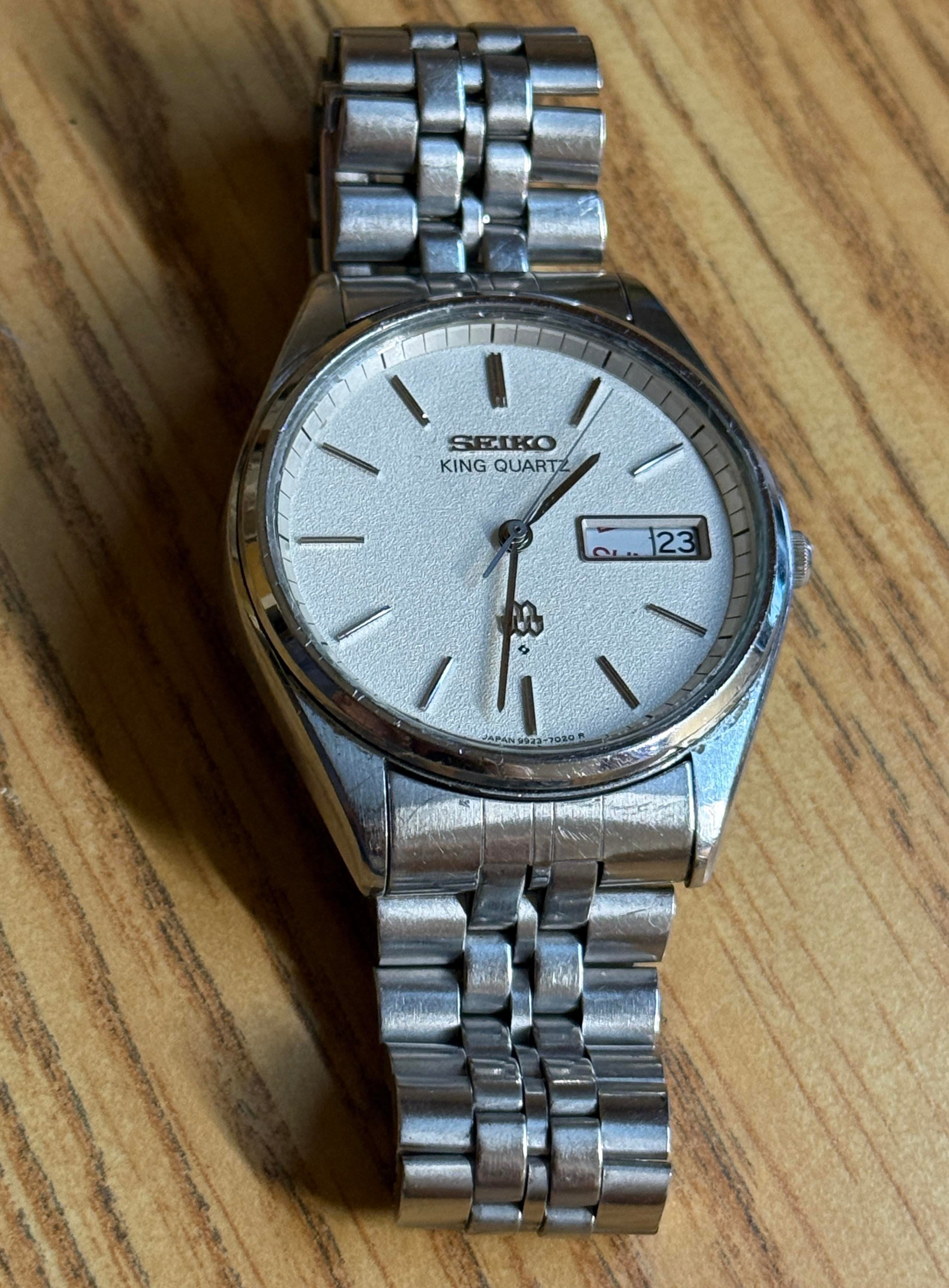 WTS] Seiko King Quartz 9923-7020, Twin Quartz Sand Dial 36mm Watch