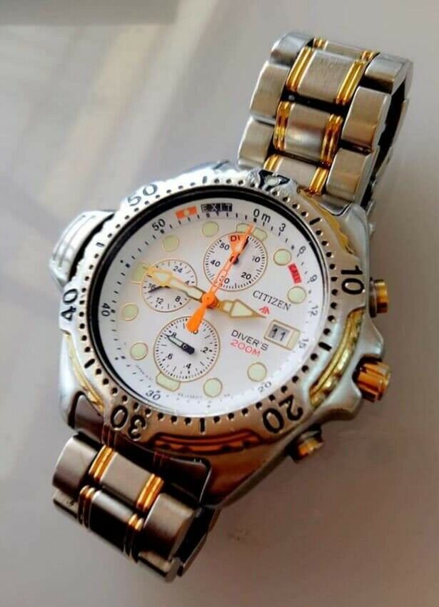 CITIZEN Promaster Aqualand Scuba Diver's Gold Men's Watch 3740
