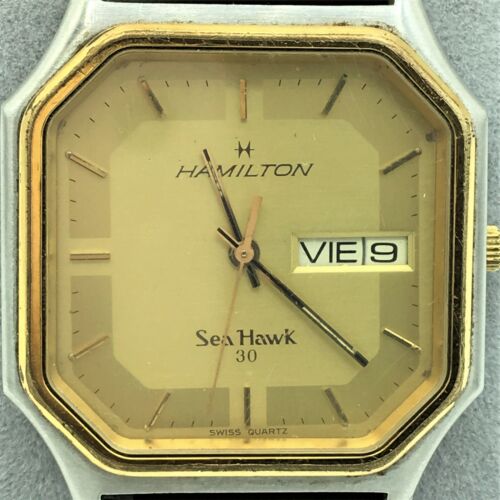 Vintage Hamilton Swiss Sea Hawk 30 Day/Date 1J Unadj Mens