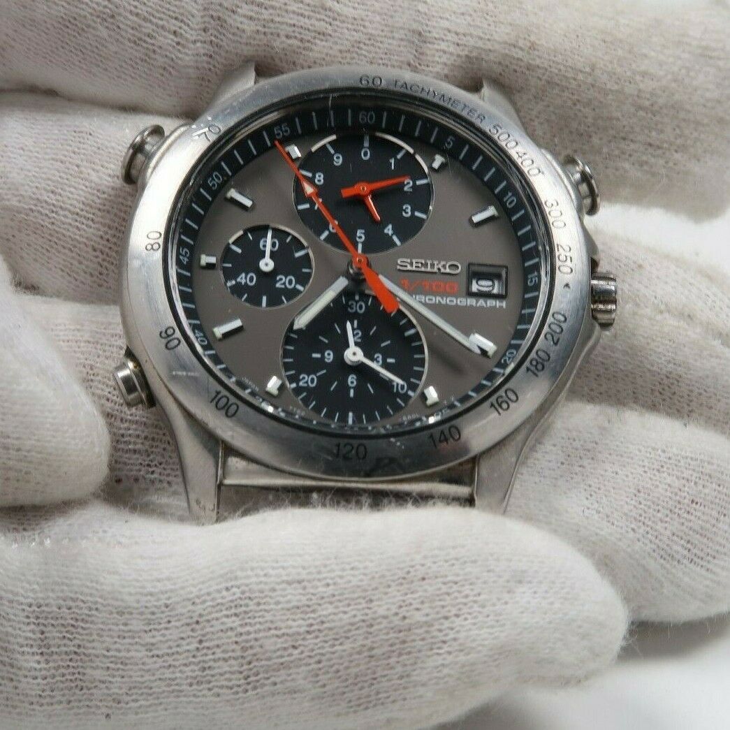 Vintage SEIKO CHRONOGRAPH 1/100 7T52-6A00 FOR PARTS OR REPAIR Watch JAPAN |  WatchCharts