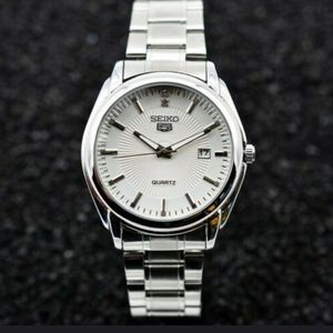 Seiko 5 luxury Men Quartz Watch Stainless Steel Band wrist waten business  casual | WatchCharts