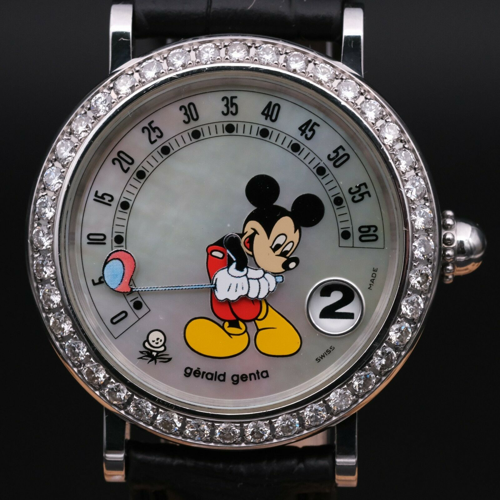 AUTHENTIC RARE GERALD GENTA RETRO MICKEY MOUSE DIAMOND REF G 3632 , GG ...