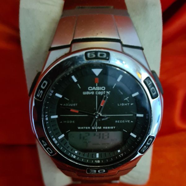 Men's Casio Wave Ceptor Watch Fully original & great working order ...