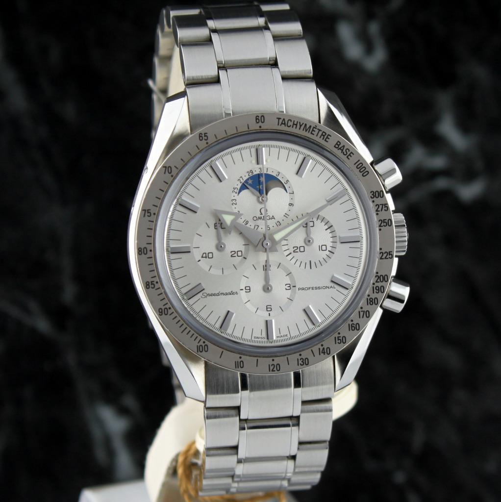 omega speedmaster broad arrow moonphase