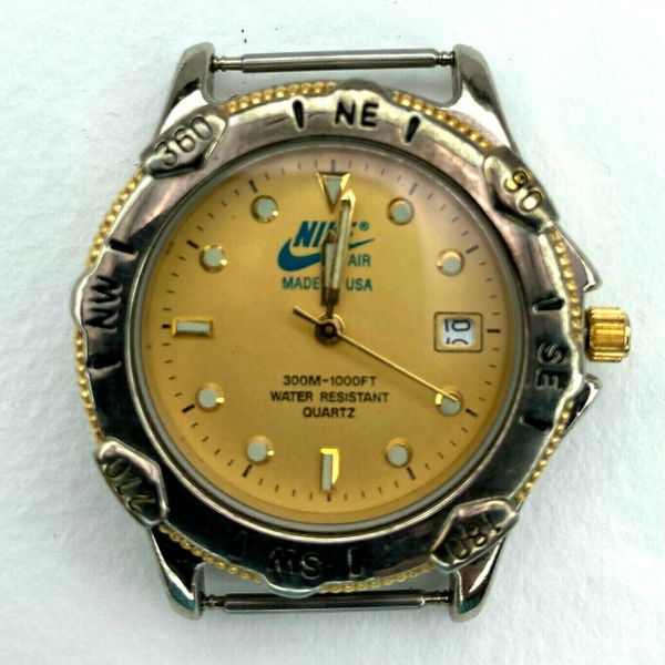 Vintage Nike Air 300M 100FT WR Quartz Watch Gold Face Made USA No Band Untested WatchCharts Marketplace