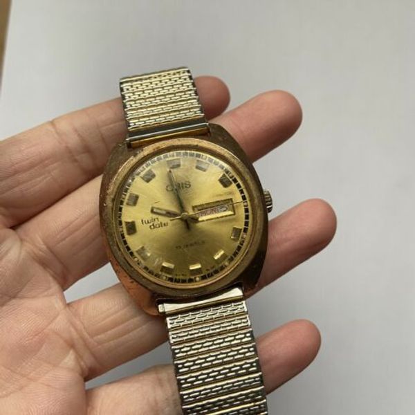 Oris Twin Date 17 Jewels Mens Vintage Mechanical Watch WatchCharts