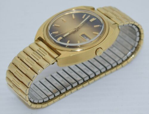 Vintage SEIKO AUTOMATIC Day & Date Gold-Tone W/R 7006-8139 17