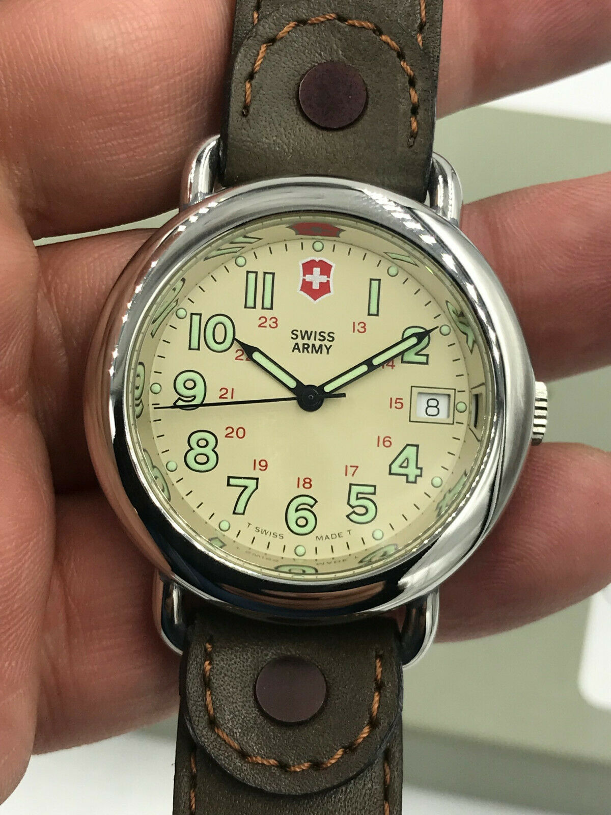 FS: Victorinox Swiss Army Cavalry Field Watch w/ Original Box, 2 Leather  Straps | WatchUSeek Watch Forums