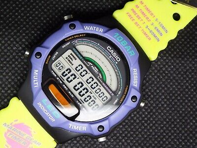 Rare CASIO Vintage Digital Watch 1046 MRT-100 MARINE GEAR TIMER
