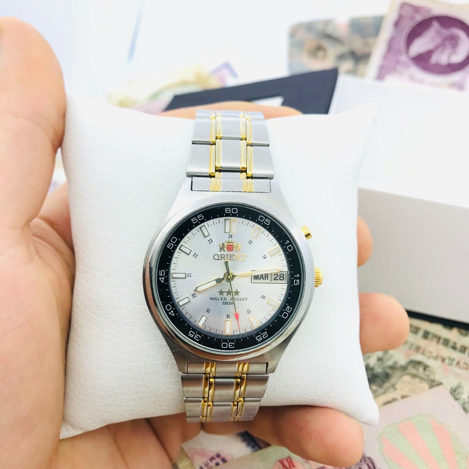 Wrist watch Orient Automatic Calendar Crystal ⭐️ Japan CN