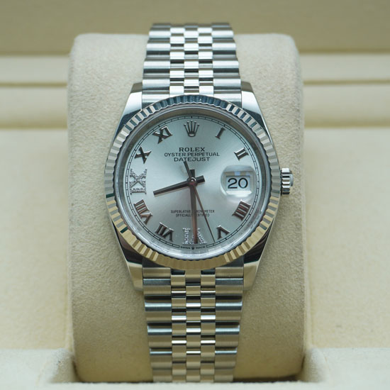 Rolex datejust 36mm outlet silver