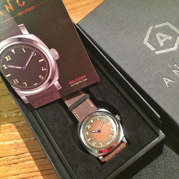 FS: Like New Ancon Military SS Tobacco Dial | WatchCharts Marketplace