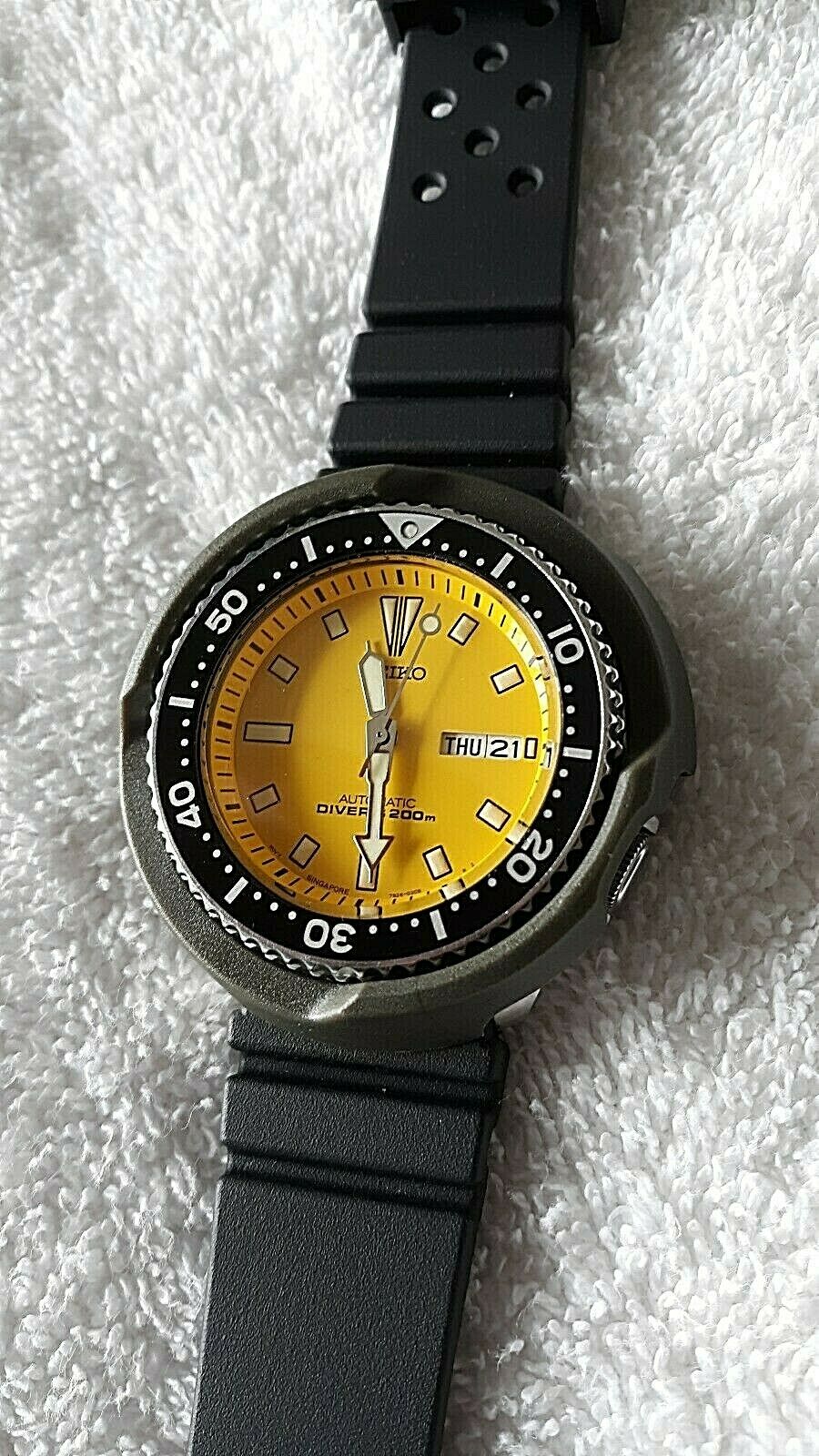 SEIKO MEN’S WATCH SKXA35 200 METER SPORT DIVER, AUTO, DAY/DATE, YELLOW ...