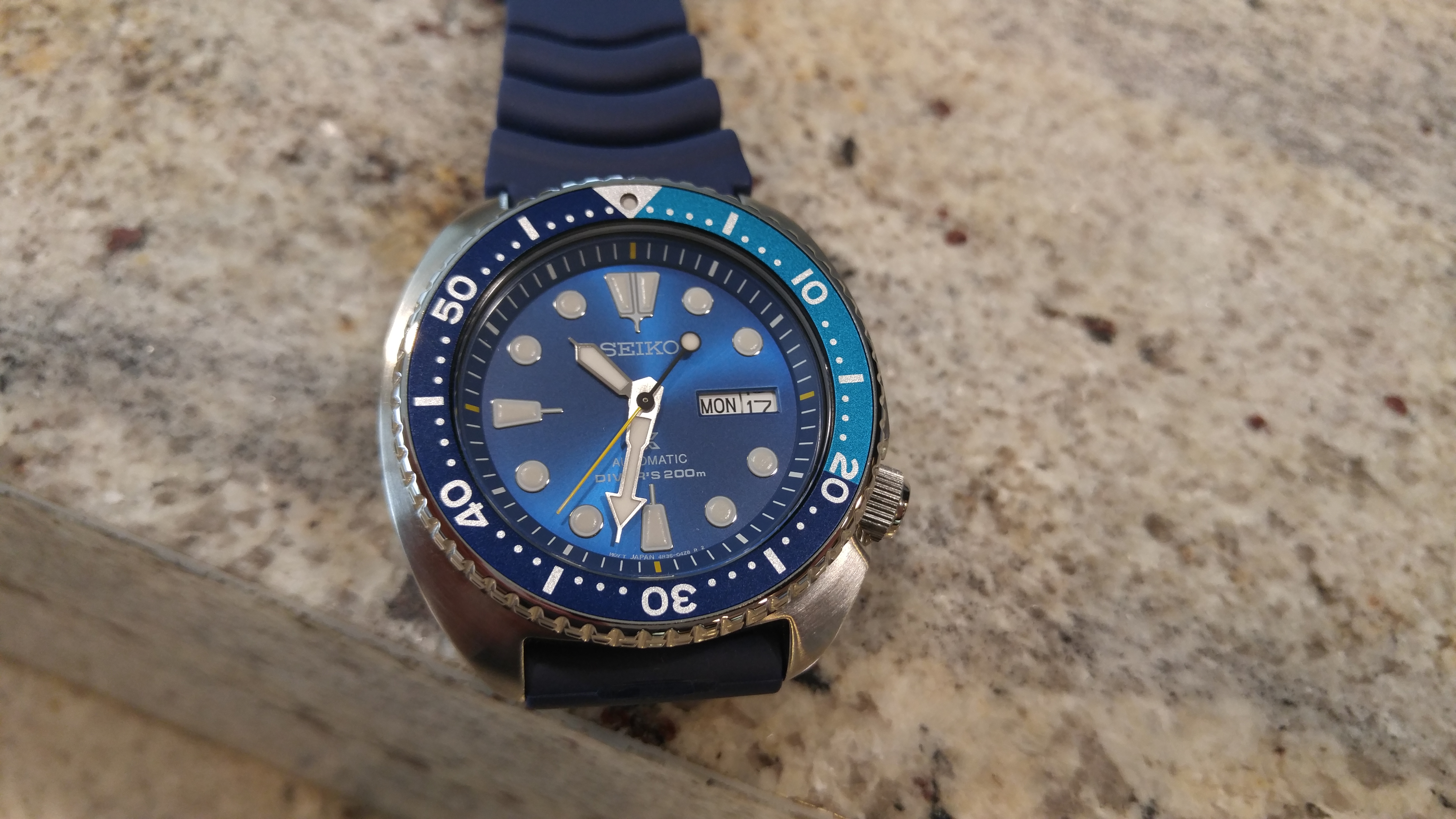 seiko turtle blue lagoon
