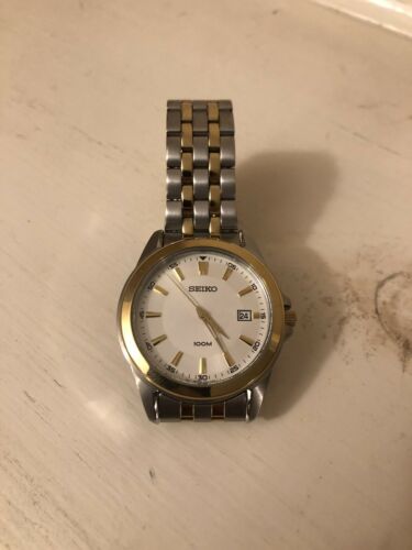 Seiko Men s Watch 7N42 0FV0 Men s Wristwatch Stainless Steal Gold