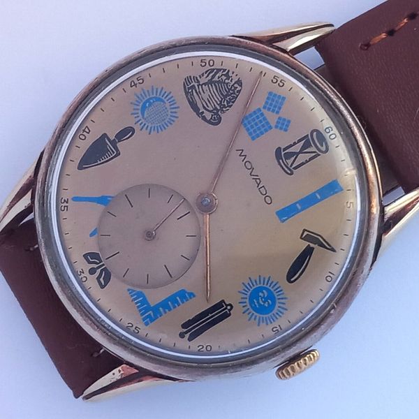 Montre Homme Vintage RALCO Swiss Made By MOVADO Années 50 - Mécanique Manuelle, Cadran à Secteurs